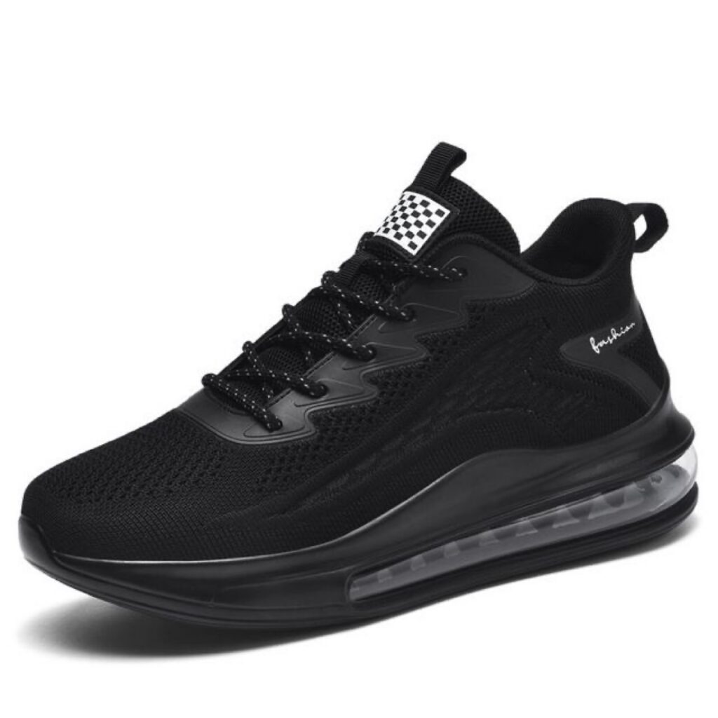 Tenis negros con cámara de aire