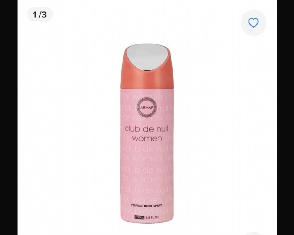Body spray Armaf Club de Nuit para mujer
