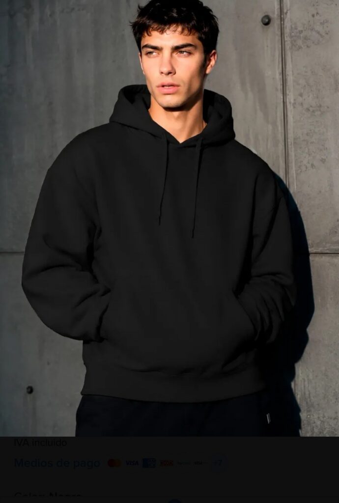 Sudadera con capucha negra