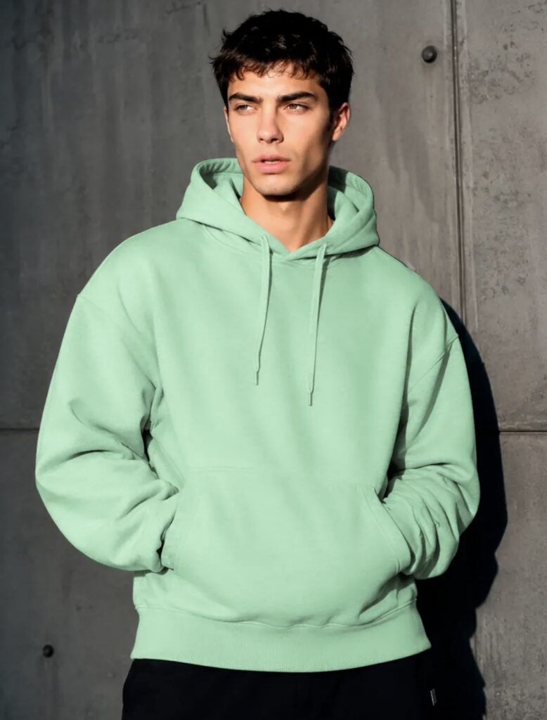 Sudadera con capucha verde menta