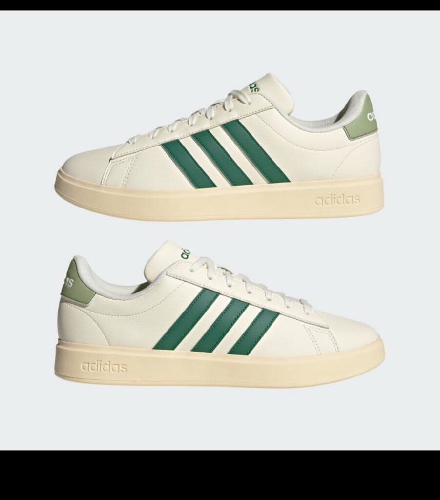 Tenis adidas blanco con verde